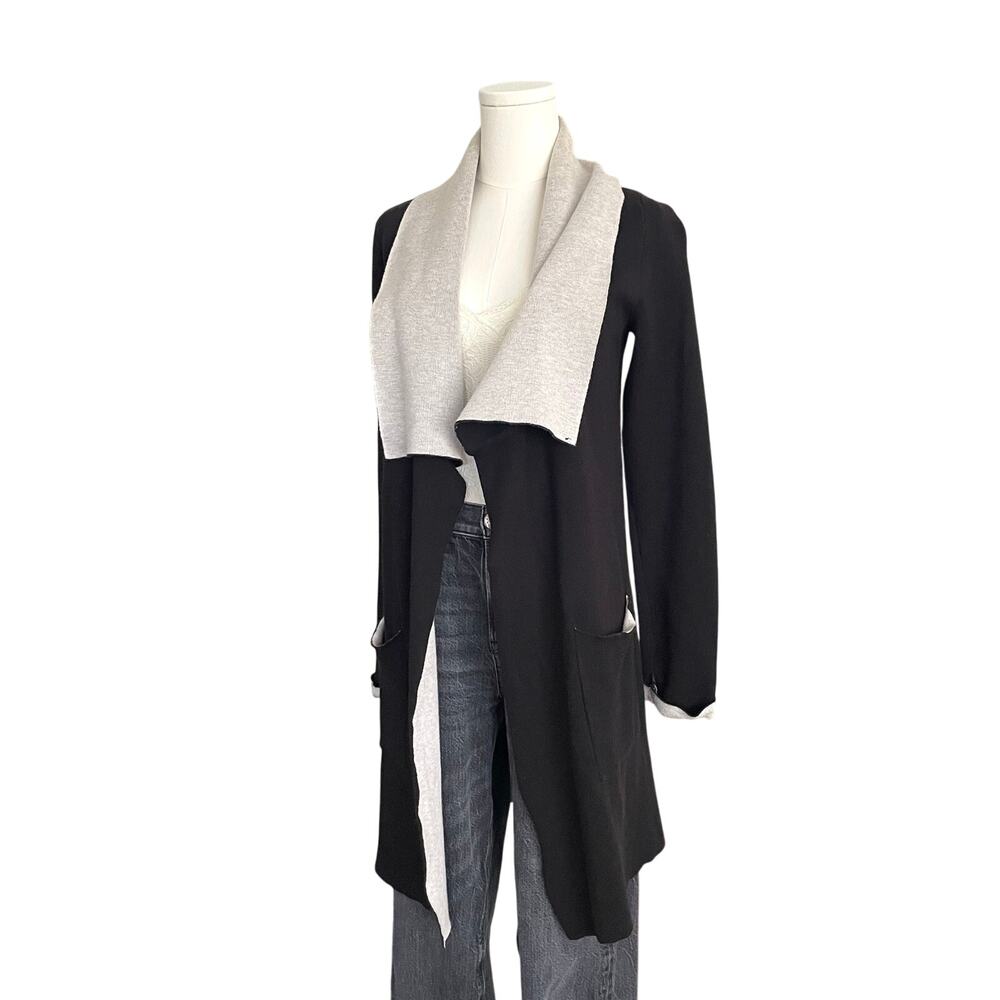 INC International Concepts Black Long Cardigan Women's S Casual Lagenlook Casual - Picture 2 of 8